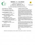 Parent Week at a Glance - Week of Sept 18-22