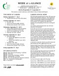 Parent Week at a Glance - Week of September 17-21 Parent Week at a Glance - Week of September 17-21